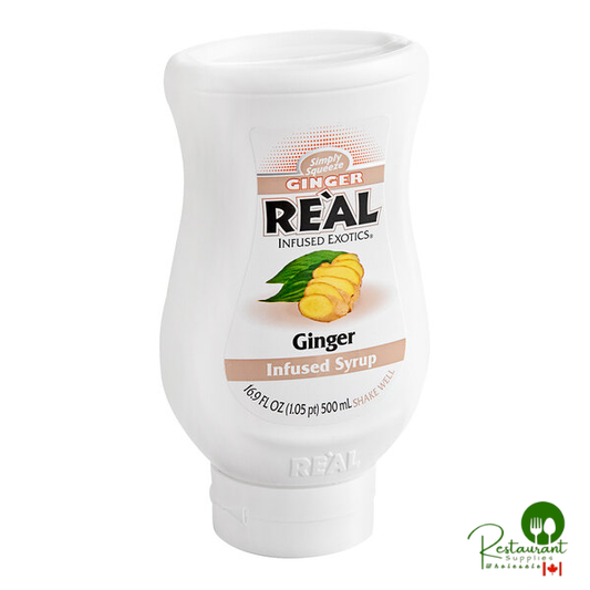 Real 16.9 fl. oz. Ginger Infused Syrup - 6/Case