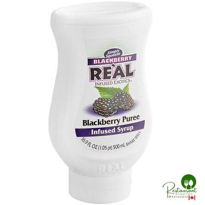 Real Blackberry Puree Infused Syrup 16.9 fl. oz. - 6/Case | Canada