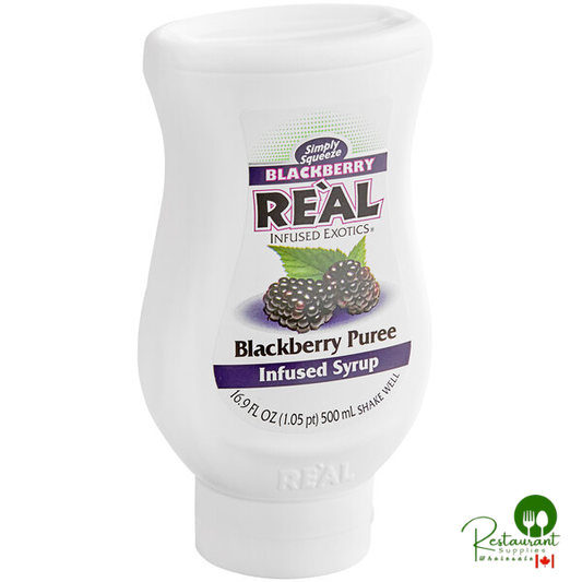 Real Blackberry Puree Infused Syrup 16.9 fl. oz. - 6/Case
