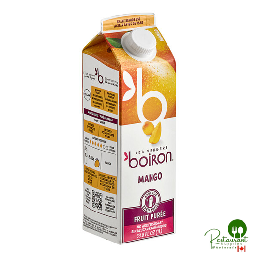 Les Vergers Boiron 100% Mango Real Fruit Puree 1 Liter - 6/Case