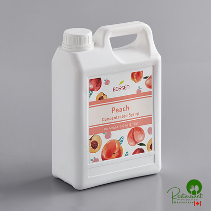 Bossen Peach Concentrated Syrup 64 fl. oz. - 6/Case