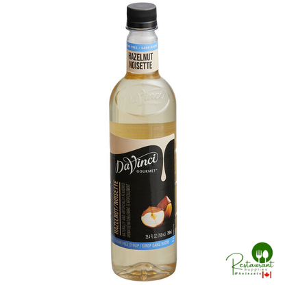 DaVinci Gourmet Sugar-Free Hazelnut Flavoring Syrup 750 mL - 12/Case