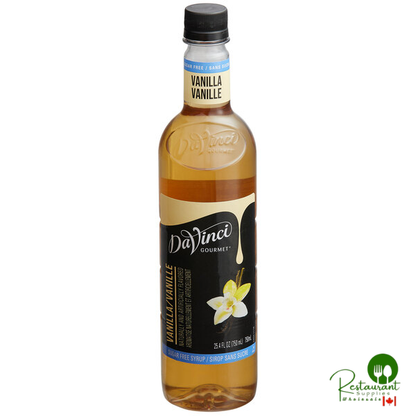 DaVinci Gourmet Sugar-Free Vanilla Flavoring Syrup 750 mL - 12/Case