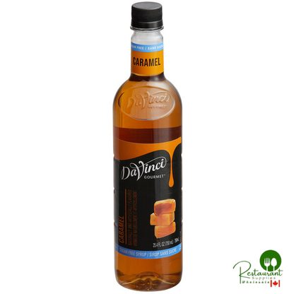 DaVinci Gourmet Sugar-Free Caramel Flavoring Syrup 750 mL - 12/Case