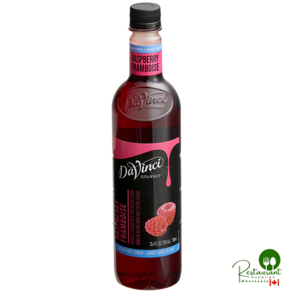 DaVinci Gourmet Sugar-Free Raspberry Flavoring / Fruit Syrup 750 mL - 12/Case