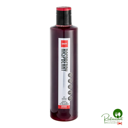 SHOTT Raspberry Real Fruit Concentrated Flavoring Syrup 1 Liter - 6/Case