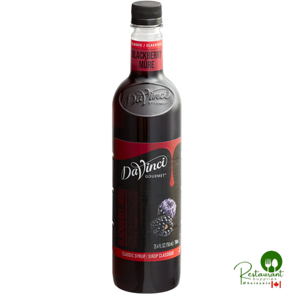 DaVinci Gourmet Classic Blackberry Flavoring / Fruit Syrup 750 mL - 12/Case