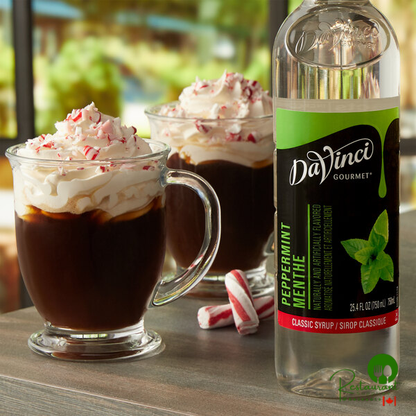 DaVinci Gourmet Classic Peppermint Flavoring Syrup 750 mL - 12/Case