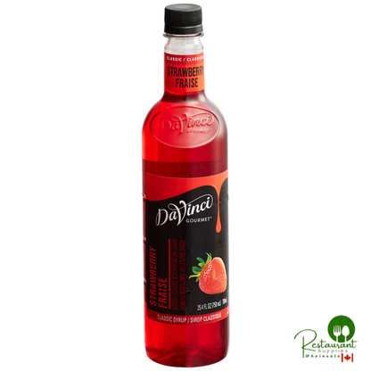 DaVinci Gourmet Classic Strawberry Flavoring / Fruit Syrup 750 mL - 12/Case