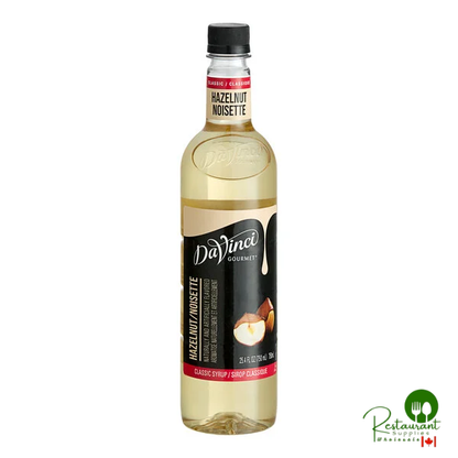 DaVinci Gourmet Classic Hazelnut Flavoring Syrup 750 mL - 12/Case