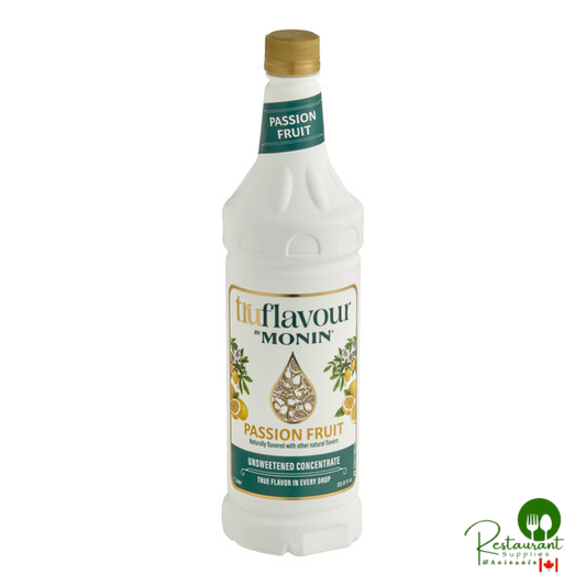 TruFlavour by Monin Unsweetened Passion Fruit Flavor Concentrate 1 Liter - 4/Case