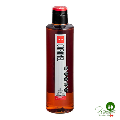 SHOTT Caramel Concentrated Flavoring Syrup 1 Liter - 6/Case