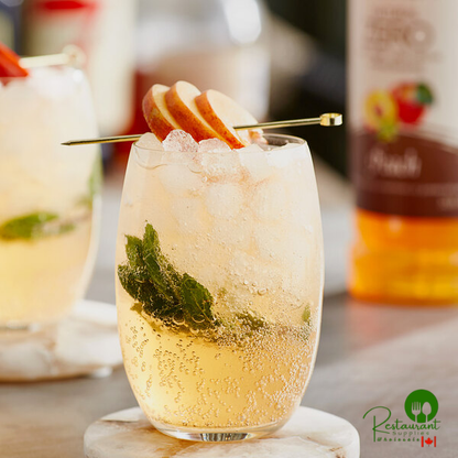 Monin Premium Zero Calorie Natural Peach Flavoring Syrup 1 Liter - 4/Case | Canada