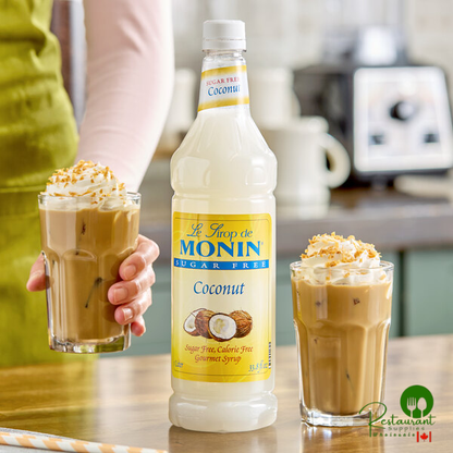 Monin Sugar-Free Coconut Flavoring Syrup 1 Liter - 4/Case | Canada