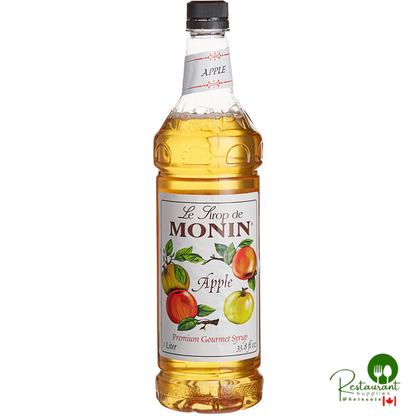 Monin Premium Apple Flavoring / Fruit Syrup 1 Liter - 4/Case | Canada