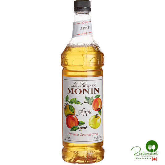 Monin Premium Apple Flavoring / Fruit Syrup 1 Liter - 4/Case
