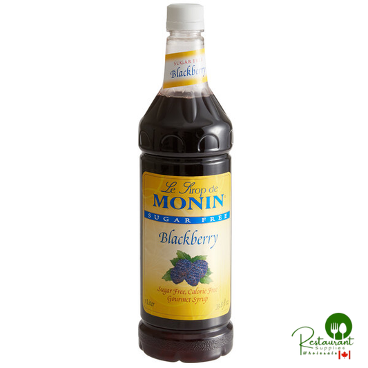 Monin Sugar-Free Blackberry Flavoring Syrup 1 Liter - 4/Case