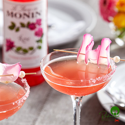 Monin Premium Rose Flavoring Syrup 1 Liter - 4/Case | Canada