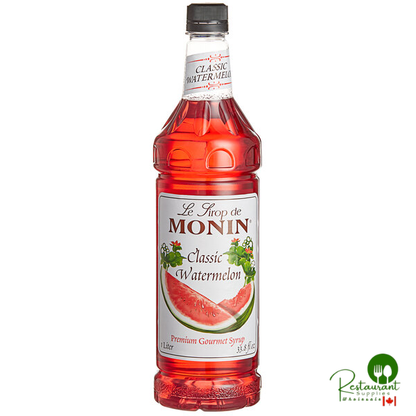 Monin Premium Classic Watermelon Flavoring / Fruit Syrup 1 Liter - 4/Case