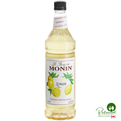 Monin Premium Lemon Flavoring / Fruit Syrup 1 Liter - 4/Case