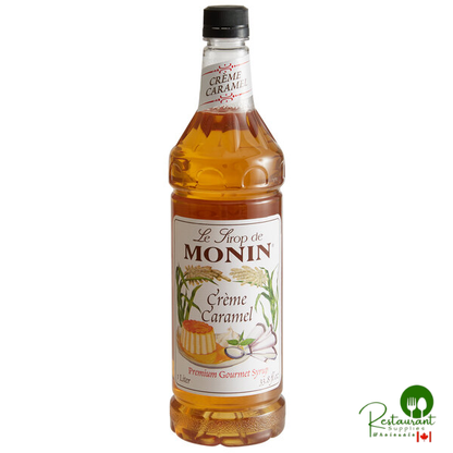 Monin Premium Creme Caramel Flavoring Syrup 1 Liter - 4/Case