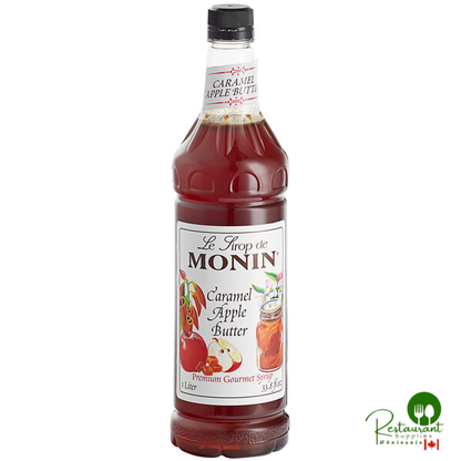 Monin Premium Caramel Apple Butter Flavoring Syrup 1 Liter - 4/Case