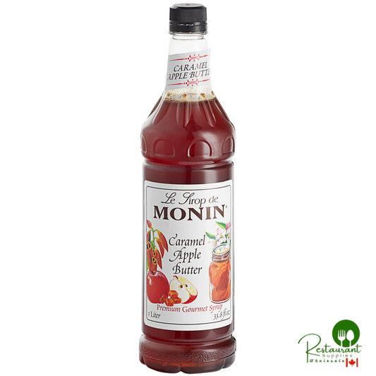 Monin Premium Caramel Apple Butter Flavoring Syrup 1 Liter - 4/Case