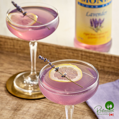 Monin Sugar-Free Lavender Flavoring Syrup 1 Liter - 4/Case