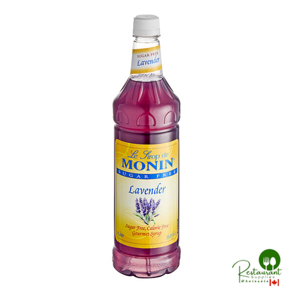 Monin Sugar-Free Lavender Flavoring Syrup 1 Liter - 4/Case