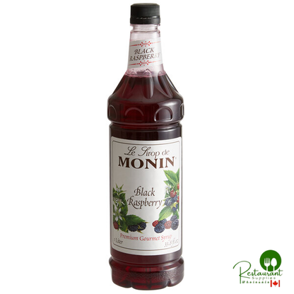 Monin Premium Black Raspberry Flavoring Syrup 1 Liter - 4/Case