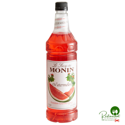 Monin Premium Watermelon Flavoring Syrup 1 Liter - 4/Case