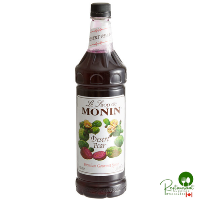 Monin Premium Desert Pear Flavoring Syrup 1 Liter - 4/Case