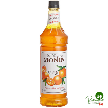 Monin Premium Orange Flavoring / Fruit Syrup 1 Liter - 4/Case