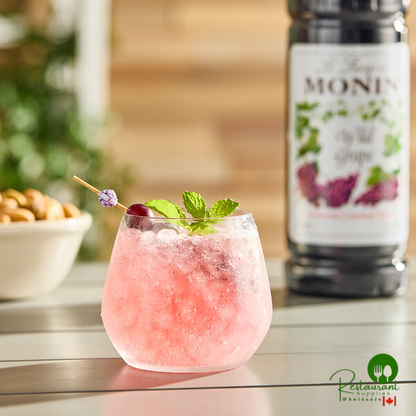 Monin Premium Wild Grape Flavoring Syrup 1 Liter - 4/Case