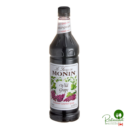 Monin Premium Wild Grape Flavoring Syrup 1 Liter - 4/Case