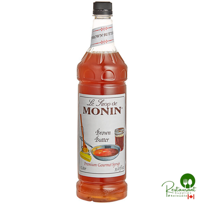 Monin Premium Brown Butter Flavoring Syrup 1 Liter - 4/Case