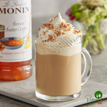 Monin Premium Brown Butter Toffee Flavoring Syrup 1 Liter - 4/Case