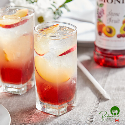 Monin Premium Stone Fruit Flavoring / Fruit Syrup 1 Liter - 4/Case