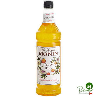 Monin Premium Passion Fruit Flavoring / Fruit Syrup 1 Liter - 4/Case