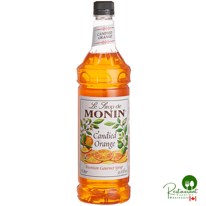 Monin Premium Candied Orange Flavoring / Fruit Syrup 1 Liter - 4/Case