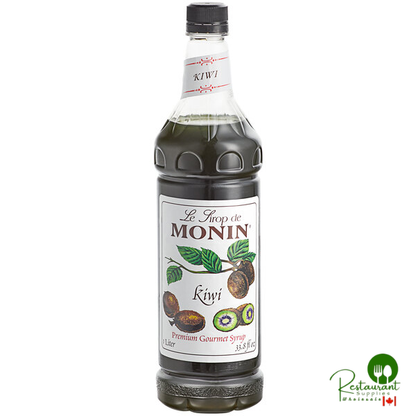 Monin Premium Kiwi Flavoring / Fruit Syrup 1 Liter - 4/Case