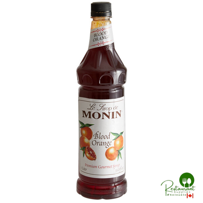 Monin Premium Blood Orange Flavoring Syrup 1 Liter - 4/Case