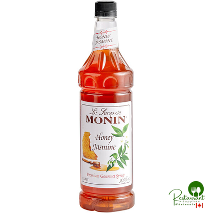 Monin Premium Honey Jasmine Flavoring Syrup 1 Liter - 4/Case
