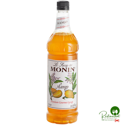 Monin Premium Mango Flavoring / Fruit Syrup 1 Liter - 4/Case