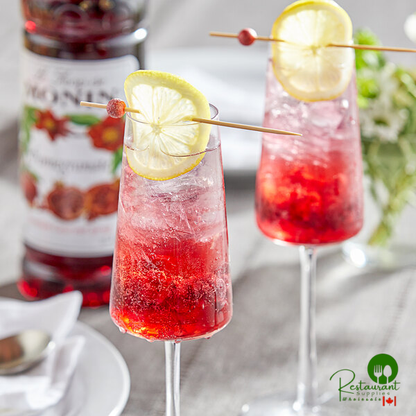 Monin Premium Pomegranate Flavoring / Fruit Syrup 1 Liter - 4/Case