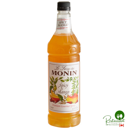Monin Premium Spicy Mango Flavoring Syrup 1 Liter - 4/Case