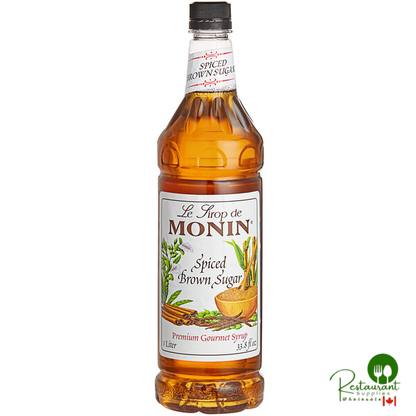 Monin Premium Spiced Brown Sugar Flavoring Syrup 1 Liter - 4/Case