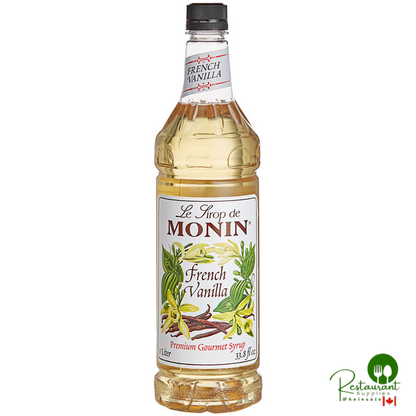 Monin Premium French Vanilla Flavoring Syrup 1 Liter - 4/Case