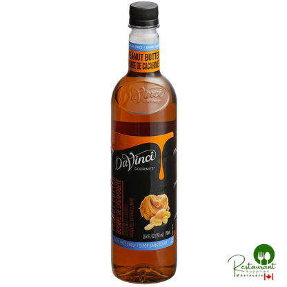 DaVinci Gourmet Sugar-Free Peanut Butter Flavoring Syrup 750 mL - 4/Case