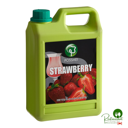 Possmei Strawberry Concentrated Syrup 64 fl. oz. - 6/Case